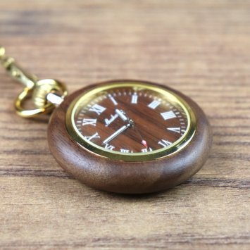 Preview: Pocket watch with wooden body
